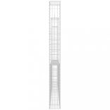 U-alakú vas gabionkosár 2 oszloppal 140 x 20 x 200 cm