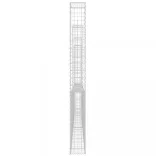 U-alakú vas gabionkosár 4 oszloppal 380 x 20 x 200 cm