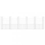 U-alakú vas gabionkosár 6 oszloppal 620 x 20 x 200 cm