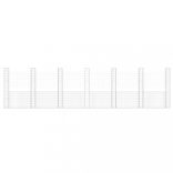 U-alakú vas gabionkosár 7 oszloppal 740 x 20 x 200 cm