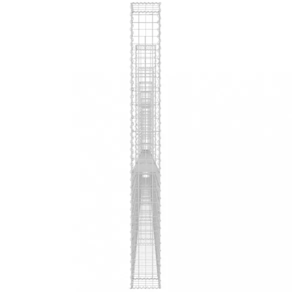 U-alakú vas gabionkosár 8 oszloppal 860 x 20 x 200 cm