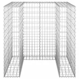 horganyzott acél gabionfal szemeteskukához 110 x 100 x 110 cm