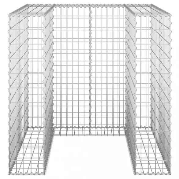 horganyzott acél gabionfal szemeteskukához 110 x 100 x 110 cm