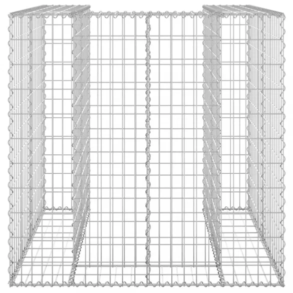 horganyzott acél gabionfal szemeteskukához 110 x 100 x 110 cm