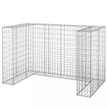 horganyzott acél gabionfal szemeteskukákhoz 180 x 100 x 110 cm