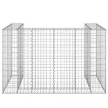 horganyzott acél gabionfal szemeteskukákhoz 180 x 100 x 110 cm