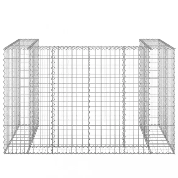 horganyzott acél gabionfal szemeteskukákhoz 180 x 100 x 110 cm