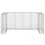 horganyzott acél gabionfal szemeteskukákhoz 254 x 100 x 110 cm