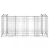 horganyzott acél gabionfal szemeteskukákhoz 254 x 100 x 110 cm