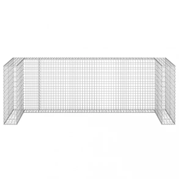 horganyzott acél gabionfal szemeteskukákhoz 325 x 100 x 110 cm