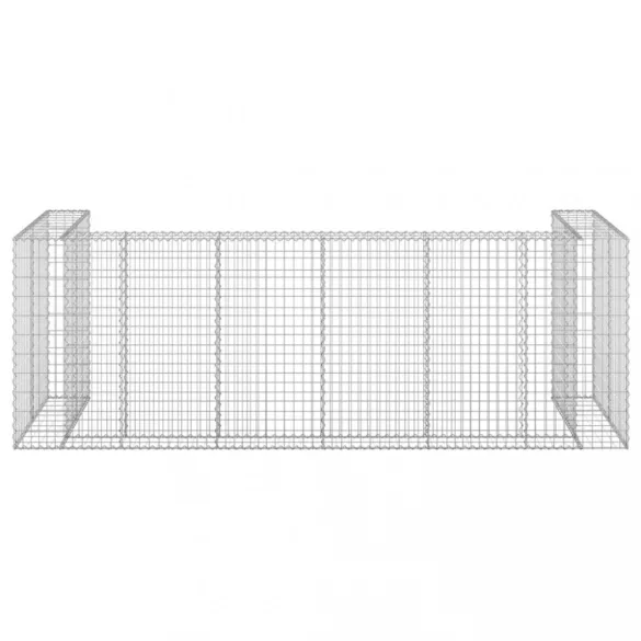 horganyzott acél gabionfal szemeteskukákhoz 325 x 100 x 110 cm
