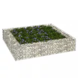 horganyzott acél gabion magaságyás 100 x 100 x 20 cm