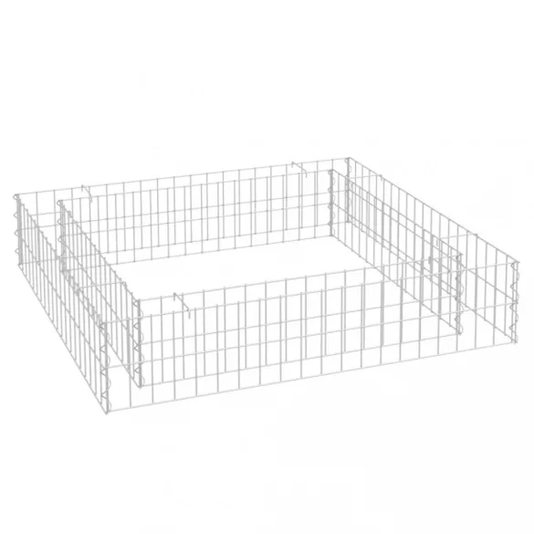 horganyzott acél gabion magaságyás 100 x 100 x 20 cm