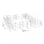 horganyzott acél gabion magaságyás 100 x 100 x 20 cm