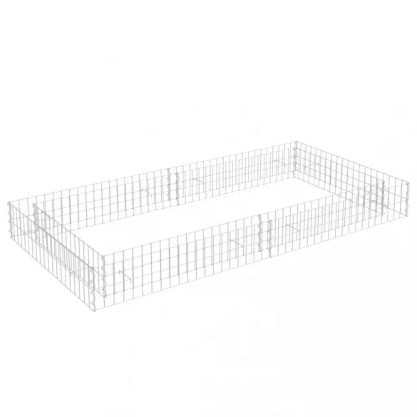 horganyzott acél gabion magaságyás 200 x 100 x 20 cm