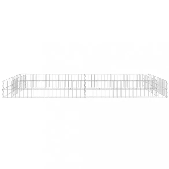 horganyzott acél gabion magaságyás 200 x 100 x 20 cm