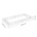 horganyzott acél gabion magaságyás 200 x 100 x 20 cm