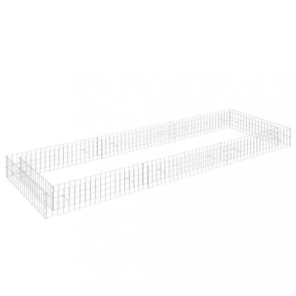 horganyzott acél gabion magaságyás 300 x 100 x 20 cm
