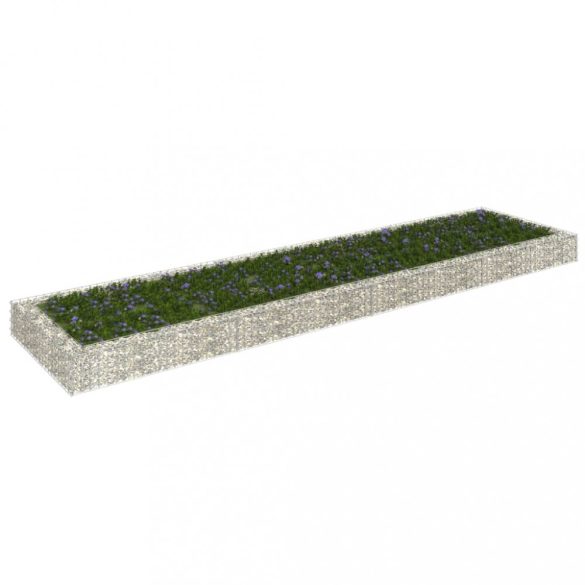 horganyzott acél gabion magaságyás 400 x 100 x 20 cm