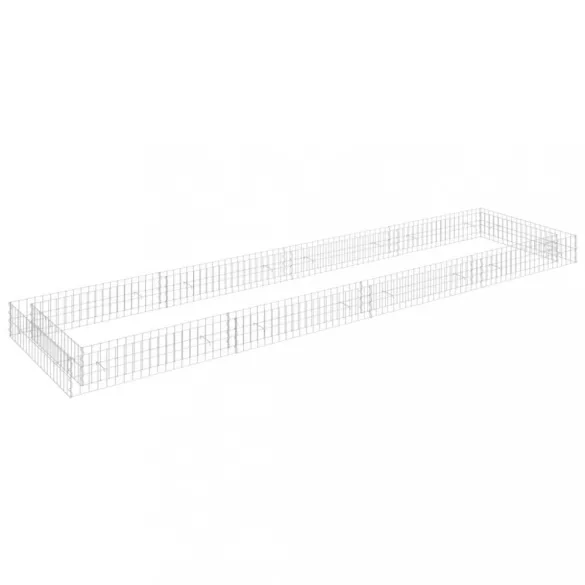 horganyzott acél gabion magaságyás 400 x 100 x 20 cm