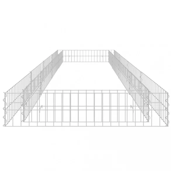 horganyzott acél gabion magaságyás 400 x 100 x 20 cm