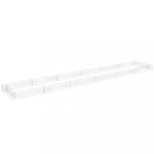 horganyzott acél gabion magaságyás 600 x 100 x 20 cm