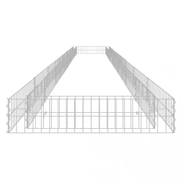 horganyzott acél gabion magaságyás 800 x 100 x 20 cm