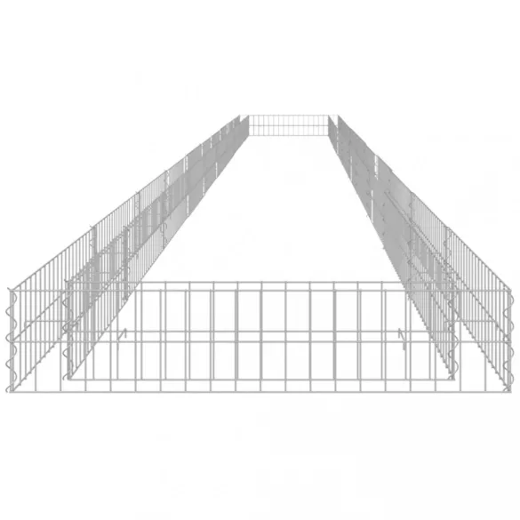 horganyzott acél gabion magaságyás 1000 x 100 x 20 cm