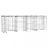 horganyzott vas gabionkosár szemeteskukához 350 x 91 x 120 cm