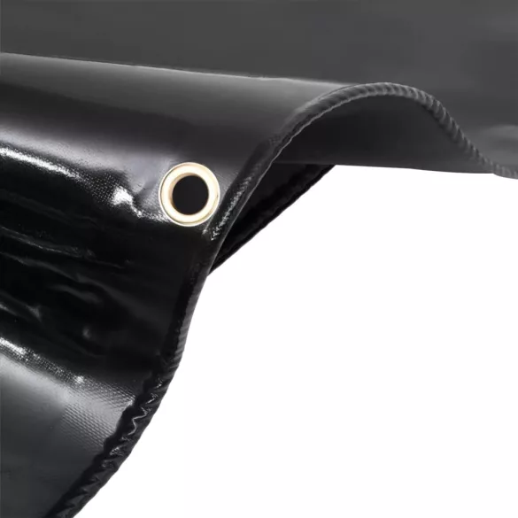 fekete takaróponyva 650 g/m² 3 x 3 m