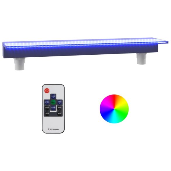 akril vízeséskifolyó RGB LED-ekkel 90 cm