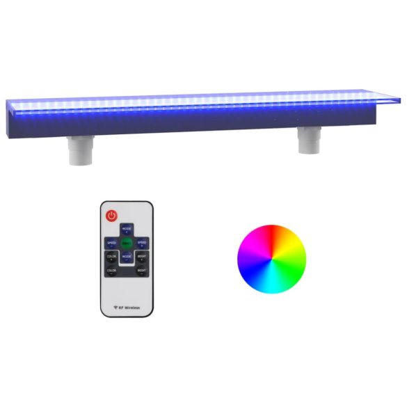 akril vízeséskifolyó RGB LED-ekkel 108 cm