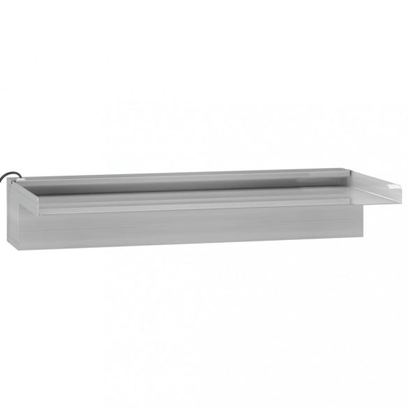 rozsdamentes acél vízeséskifolyó RGB LED-ekkel 45 cm