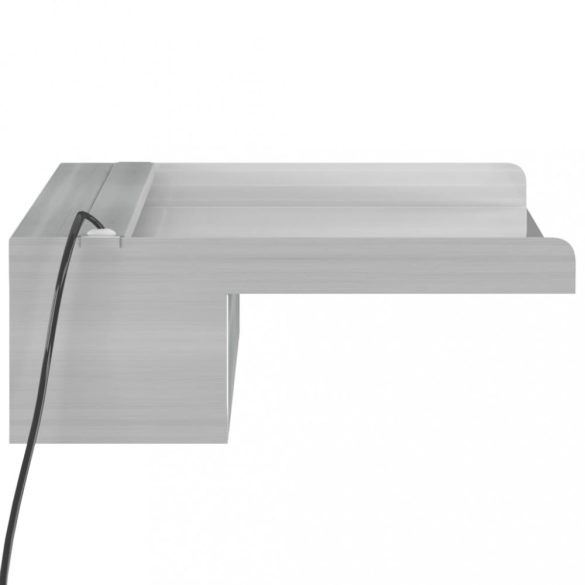 rozsdamentes acél vízeséskifolyó RGB LED-ekkel 45 cm