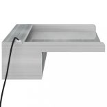 rozsdamentes acél vízeséskifolyó RGB LED-ekkel 60 cm