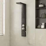 fekete alumínium zuhanypanelrendszer