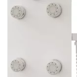 fehér üveg zuhanypanel 25 x 47,5 x 130 cm