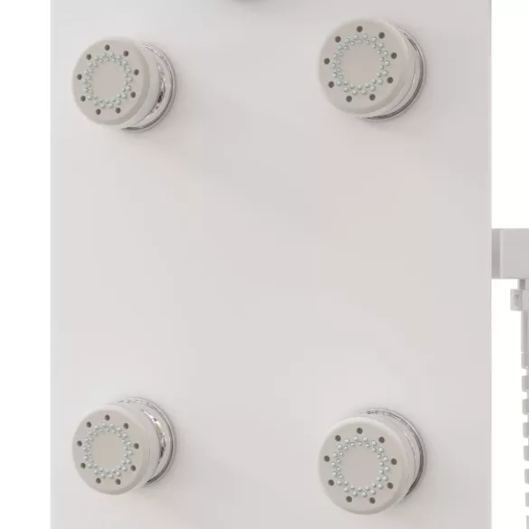fehér üveg zuhanypanel 25 x 47,5 x 130 cm