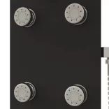 fekete üveg zuhanypanel 25 x 47,5 x 130 cm
