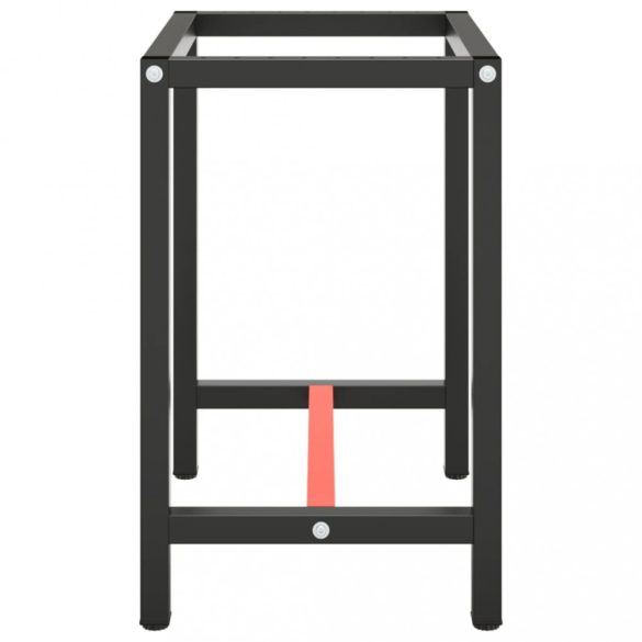 matt fekete-vörös fém munkapadváz 70 x 50 x 79 cm