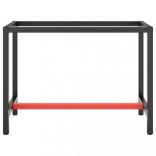 matt fekete-vörös fém munkapadváz 110 x 50 x 79 cm