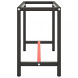 matt fekete-vörös fém munkapadváz 110 x 50 x 79 cm
