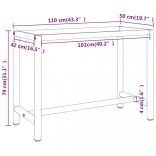 matt fekete-vörös fém munkapadváz 110 x 50 x 79 cm
