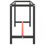 matt fekete-vörös fém munkapadváz 140 x 50 x 79 cm