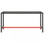 matt fekete-vörös fém munkapadváz 170 x 50 x 79 cm
