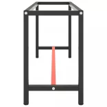 matt fekete-vörös fém munkapadváz 170 x 50 x 79 cm