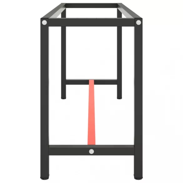 matt fekete-vörös fém munkapadváz 170 x 50 x 79 cm