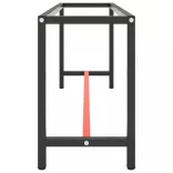 matt fekete-vörös fém munkapadváz 190 x 50 x 79 cm