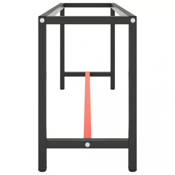 matt fekete-vörös fém munkapadváz 190 x 50 x 79 cm