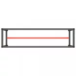 matt fekete-vörös fém munkapadváz 190 x 50 x 79 cm